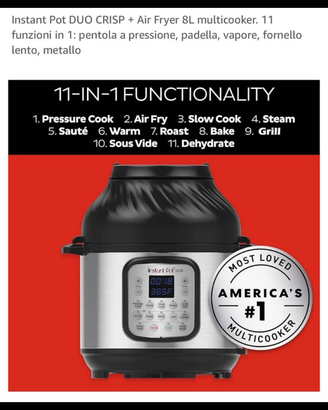 Istant pot duo crisp + air fryer 8l