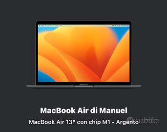 MacBook Air 13" con chip M1 - Argento