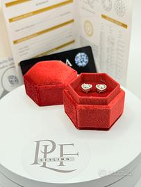 Orecchini a cuore con diamanti Moissanite