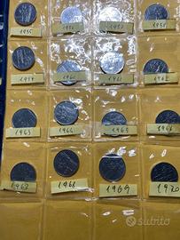monete da lire cento giro completo delle più rare
