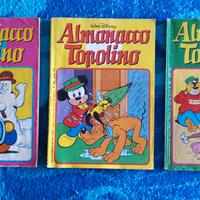 ALMANACCO TOPOLINO anni '80 (3 volumetti)