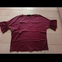 blusa Max Mara maniche a balza bordeaux 