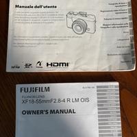 Manuale Fuji x-e1 + xf 18-55
