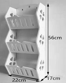 scaffaletto organizer  da  parete  a 3 livelli 