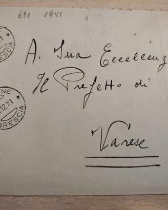Busta 1951 Repubblica "Italia al Lavoro" 25 Lire A