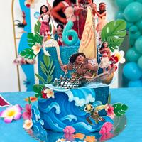 Torta finta a tema Oceania / Moana – fatta a mano
