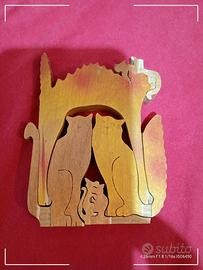 Puzzle di legno gatti