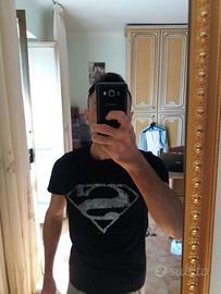 t-shirt nera death of superman taglia S