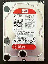 HARD DISK WD RED 2TB WD20EFRX SATA 3.5" NAS