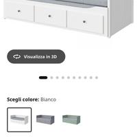 Letto divano ‘HEMNES’ 3 cassetti, 2 materassi