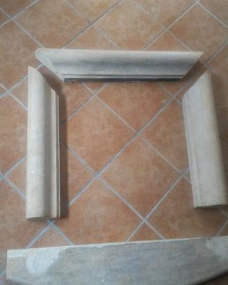 Cornice per camino in polvere di marmo