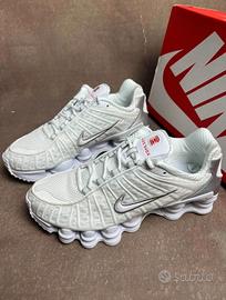 Nike Shox TL White Metallic Silver Max Orange n.39