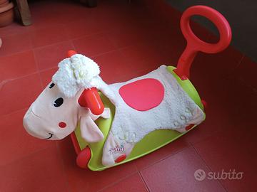 Pecorella cavalcabile con ruote