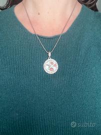 Ciondolo con luna stilizzata in argento 925