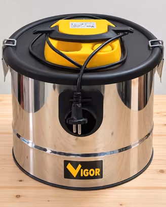 Aspiracenere 1000W con serbatoio inox