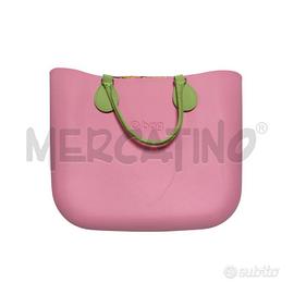 BORSA DONNA O BAG FUCSIA VERDE LIME