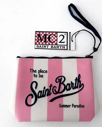 pochette MC2 saint barth righe rosa 