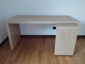 Scrivania Ikea Malm Colore Rovere