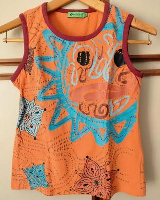 👕Canotta / top smanicato Vitamina Jeans boho-chic
