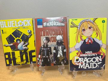Lotto 3 variant manga blue lock maid hero academia