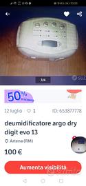 deumidificatore argo evo 13