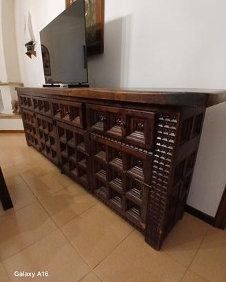 Grande credenza a 4 ante. epoca 900 .color noce