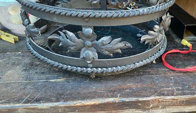 lampadario ferro battuto 
