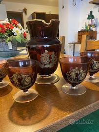 Bicchieri e caraffa antichi