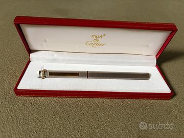 Penna Must de Cartier Trinity Acciaio Satinato Oro