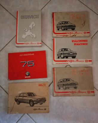 libretto uso manutenzione e service alfa 75 