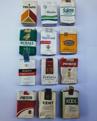 LOTTO 12 PACCHETTI VUOTI DA COLLEZIONE VINTAGE '80