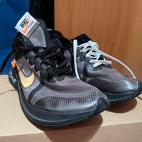 Nike Zoom Fly Off-White Black Silver, 42 EU 8.5 US
