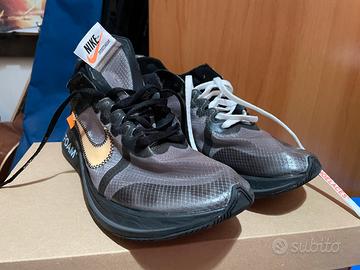 Nike Zoom Fly Off-White Black Silver, 42 EU 8.5 US