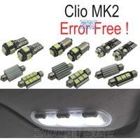KIT 8 LAMPADE LED INTERNE PER RENAULT CLIO 2 II MK