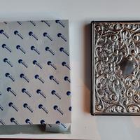 Rubrica telefonica con lastra argento intarsiata