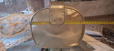 BeautyKey Borsa Colore Oro Effetto Pitone