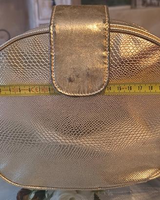 BeautyKey Borsa Colore Oro Effetto Pitone