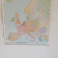 Poster cartina Europa Vintage 