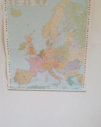 Poster cartina Europa Vintage