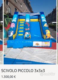 scivolo gonfiabile professionale più motore