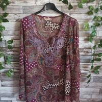 MAGLIA TRASPARENTE CON LUREX E ARABESCHI TG M