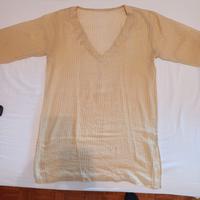 copricostume beige e oro