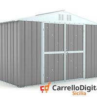 Box giardino lamiera zincata 327x155 grigio chiaro