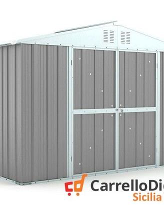 Box giardino lamiera zincata 327x155 grigio chiaro