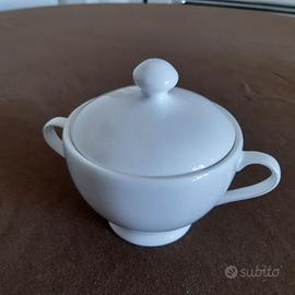 Zuccheriera porcellana bianca