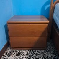 Comodino Legno 2 Cassetti - Vintage