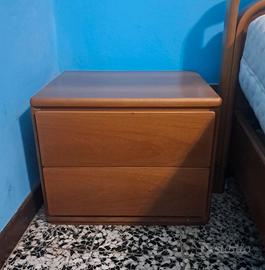Comodino Legno 2 Cassetti - Vintage