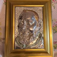 Quadro Padre Pio in argento