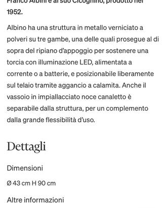 Tavolino design - Albino di Horm