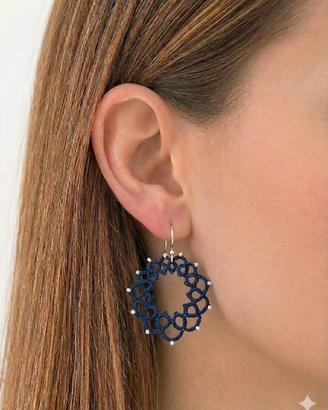 💙 Orecchini pendenti handmade uncinetto 💙